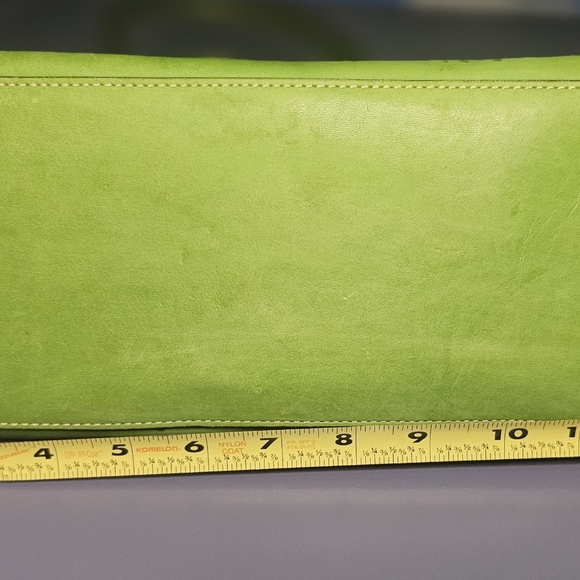 [COACH] Unique Green Leather Satchel ☆ Over the Shoulder Purse 👜 - Picture 9 of 15